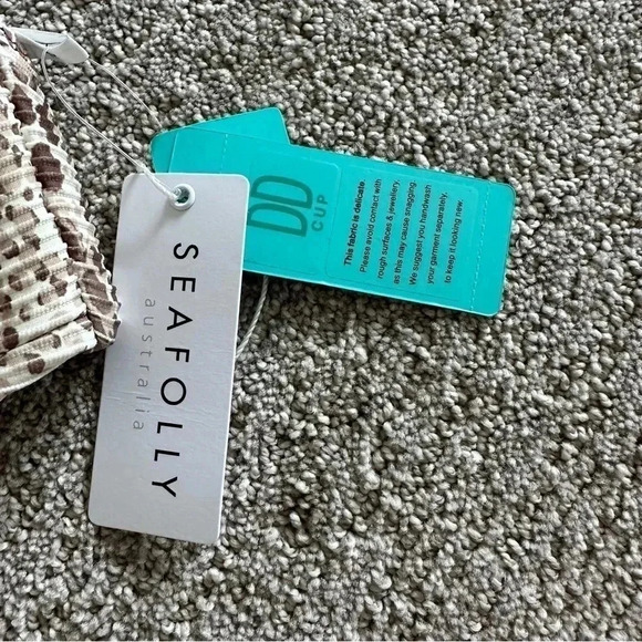 NWT Seafolly Serpentine DD Square‎ Neck Underwire Convertible Swim Top US 6 - Picture 3 of 5